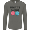 What's in the Oven Gender Reveal New Baby Pregnancy Mens Long Sleeve T-Shirt Charcoal