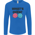 What's in the Oven Gender Reveal New Baby Pregnancy Mens Long Sleeve T-Shirt Royal Blue