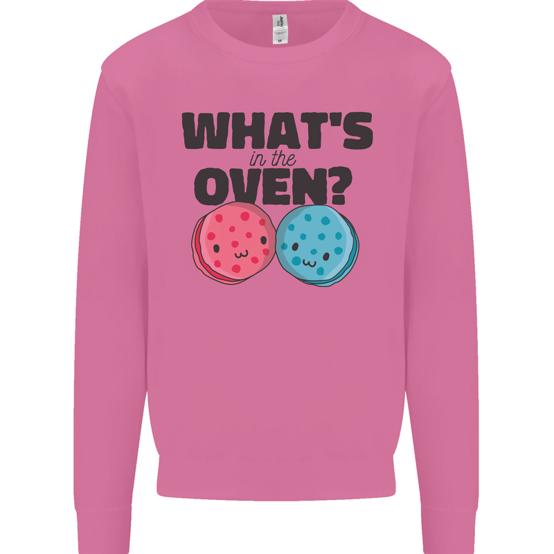 What's in the Oven Gender Reveal New Baby Pregnancy Mens Sweatshirt Jumper Azalea