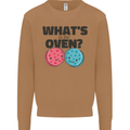 What's in the Oven Gender Reveal New Baby Pregnancy Mens Sweatshirt Jumper Caramel Latte