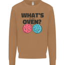 What's in the Oven Gender Reveal New Baby Pregnancy Mens Sweatshirt Jumper Caramel Latte