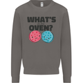 What's in the Oven Gender Reveal New Baby Pregnancy Mens Sweatshirt Jumper Charcoal