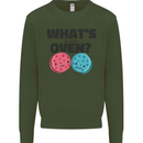What's in the Oven Gender Reveal New Baby Pregnancy Mens Sweatshirt Jumper Forest Green
