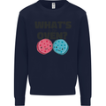 What's in the Oven Gender Reveal New Baby Pregnancy Mens Sweatshirt Jumper Navy Blue