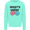 What's in the Oven Gender Reveal New Baby Pregnancy Mens Sweatshirt Jumper Peppermint