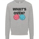 What's in the Oven Gender Reveal New Baby Pregnancy Mens Sweatshirt Jumper Sports Grey