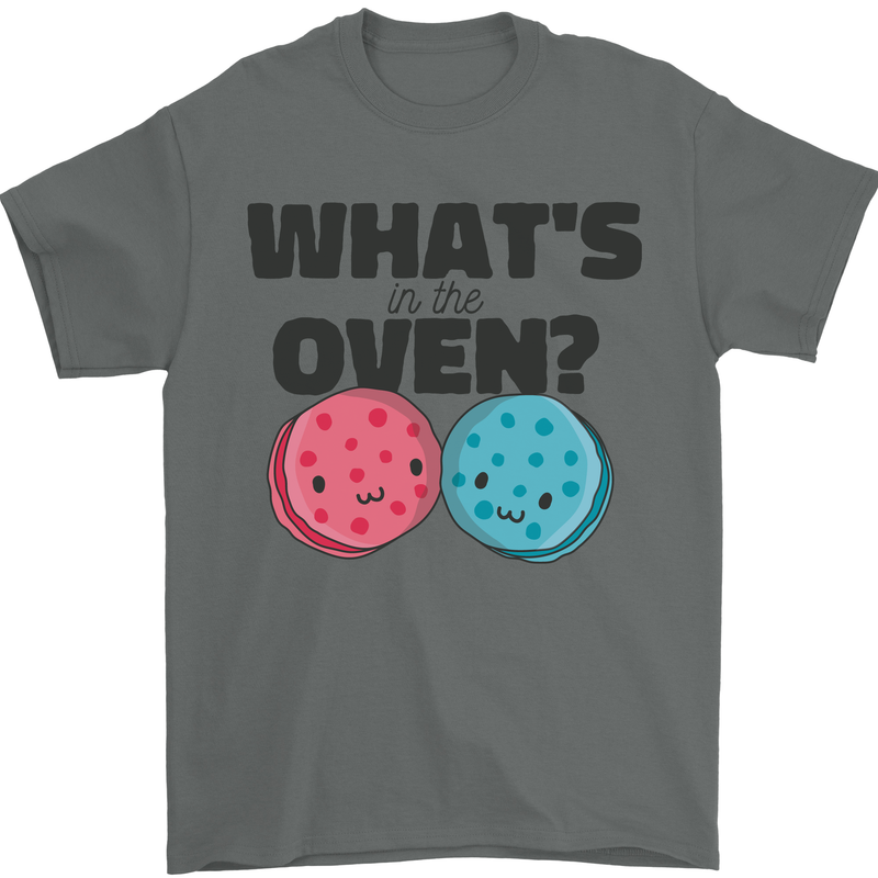 What's in the Oven Gender Reveal New Baby Pregnancy Mens T-Shirt 100% Cotton Charcoal