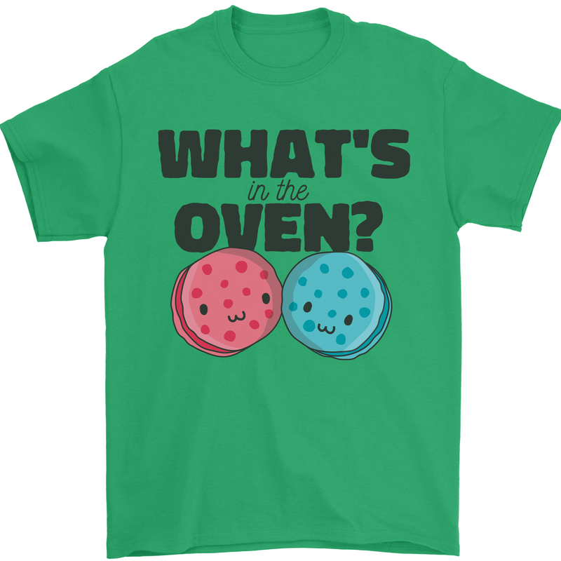 What's in the Oven Gender Reveal New Baby Pregnancy Mens T-Shirt 100% Cotton Irish Green