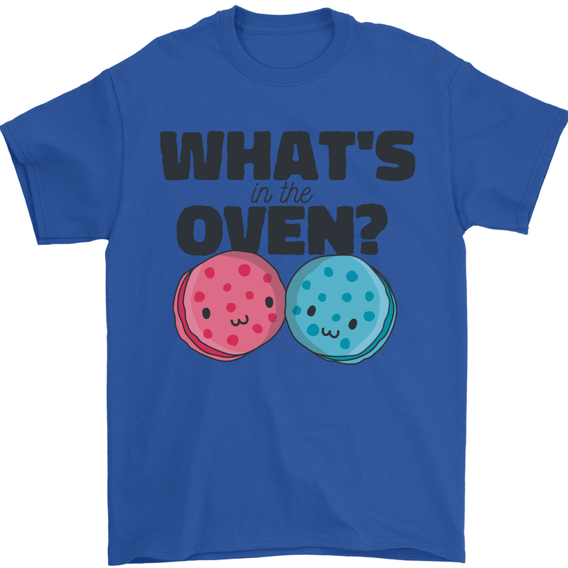 What's in the Oven Gender Reveal New Baby Pregnancy Mens T-Shirt 100% Cotton Royal Blue