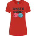 What's in the Oven Gender Reveal New Baby Pregnancy Womens Wider Cut T-Shirt Red