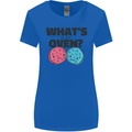 What's in the Oven Gender Reveal New Baby Pregnancy Womens Wider Cut T-Shirt Royal Blue
