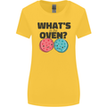 What's in the Oven Gender Reveal New Baby Pregnancy Womens Wider Cut T-Shirt Yellow