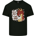 When a Dragon Smiles Fantasy RPG Mens Cotton T-Shirt Tee Top Black