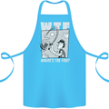 Wheres the Fish WTF Funny Fishing Fisherman Cotton Apron 100% Organic Turquoise