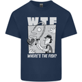 Wheres the Fish WTF Funny Fishing Fisherman Kids T-Shirt Childrens Navy Blue