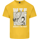 Wheres the Fish WTF Funny Fishing Fisherman Kids T-Shirt Childrens Yellow