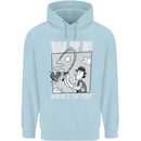 Wheres the Fish WTF Funny Fishing Fisherman Mens 80% Cotton Hoodie Light Blue