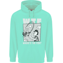 Wheres the Fish WTF Funny Fishing Fisherman Mens 80% Cotton Hoodie Peppermint