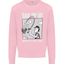 Wheres the Fish WTF Funny Fishing Fisherman Mens Sweatshirt Jumper Light Pink