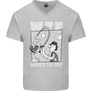 Wheres the Fish WTF Funny Fishing Fisherman Mens V-Neck Cotton T-Shirt Sports Grey