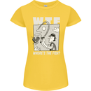 Wheres the Fish WTF Funny Fishing Fisherman Womens Petite Cut T-Shirt Yellow