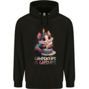 Whiskers & Wishes Cat Birthday Mens 80% Cotton Hoodie Black