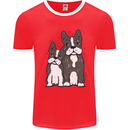 A Pair of Bulldogs Mens Ringer T-Shirt Red/White