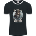 Viking the Kingdom of Valhalla Mens Ringer T-Shirt FotL Black/White