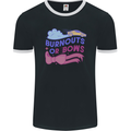 Burnouts or Bows Gender Reveal New Baby Pregnant Mens Ringer T-Shirt FotL Black/White