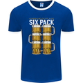 Check Out My Beer Six Pack Funny Alcohol Mens Ringer T-Shirt FotL Royal Blue/White