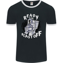 Anatomy of an American Bulldog Funny Dog Mens Ringer T-Shirt FotL Black/White