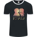 I Heart Anime Love Mens Ringer T-Shirt FotL Black/White