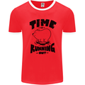 Time Running Out Climate Change Mens Ringer T-Shirt Red/White
