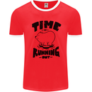 Time Running Out Climate Change Mens Ringer T-Shirt Red/White