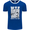 Wheres the Fish WTF Funny Fishing Fisherman Mens Ringer T-Shirt FotL Royal Blue/White