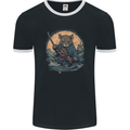 A Fantasy Samurai Mouse Mens Ringer T-Shirt FotL Black/White