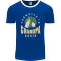 Promoted to Grandpa Est. 2025 Mens Ringer T-Shirt FotL Royal Blue/White