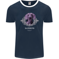 A Dachshund Dog With Decoration Mens Ringer T-Shirt FotL Navy Blue/White