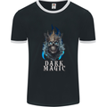 Dark Magic Skull King Mens Ringer T-Shirt FotL Black/White