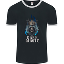 Dark Magic Skull King Mens Ringer T-Shirt FotL Black/White