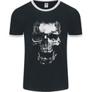 Skull White Mens Ringer T-Shirt FotL Black/White