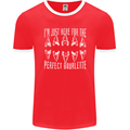 Shark Teeth Fossils Palaeontology Megalodon Mens Ringer T-Shirt FotL Red/White