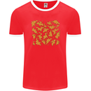 Chicken Nugget Dinosaurs Mens Ringer T-Shirt FotL Red/White