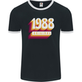 Retro 35th Birthday Original 1988 Mens Ringer T-Shirt FotL Black/White