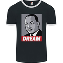 Dream Martin Luther King Black Lives Matter Mens Ringer T-Shirt FotL Black/White