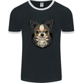 Angry Chihuahua Mens Ringer T-Shirt FotL Black/White