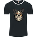 Angry Chihuahua Mens Ringer T-Shirt FotL Black/White