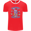 Happy Easter Bunny Mens Ringer T-Shirt FotL Red/White