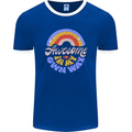 Awesome in My Own Way Different Autistic Mens Ringer T-Shirt FotL Royal Blue/White
