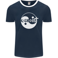 Coexist World Peace Love Religion Hippy Anti War Mens Ringer T-Shirt FotL Navy Blue/White